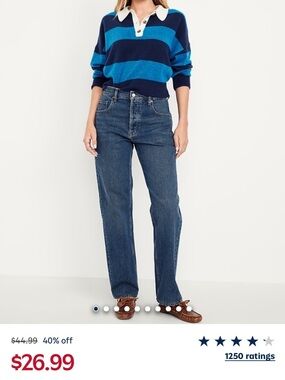 Old navy Classic High-Rise Straight Leg Jeans - Blue